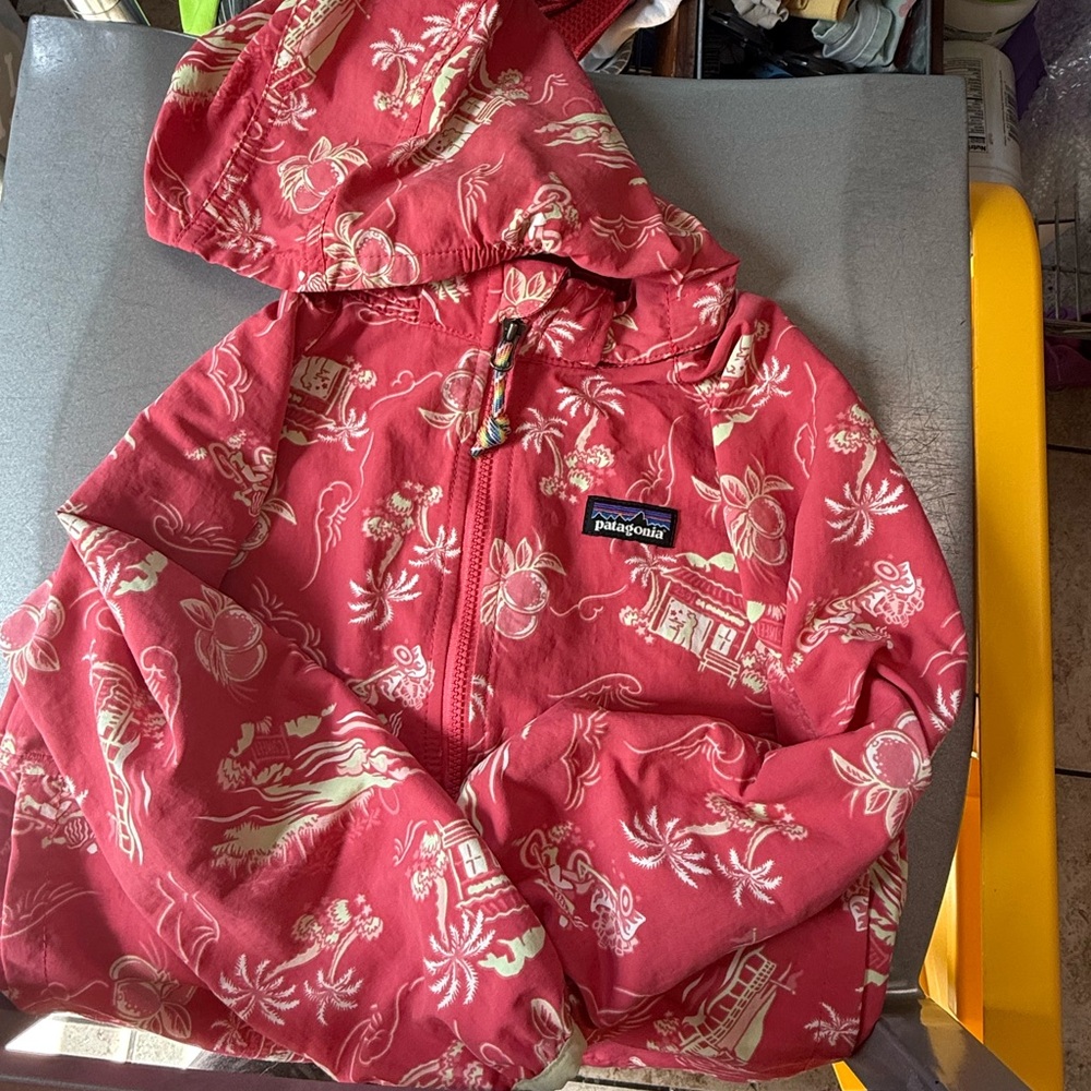 Patagonia Pink Floral Hooded Jacket